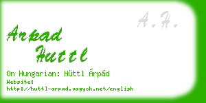 arpad huttl business card